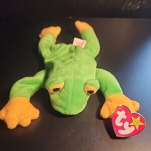 Beanie Baby Smoochy Frog 1997 8 Inch Retired Vintage Collectible Green Froggy